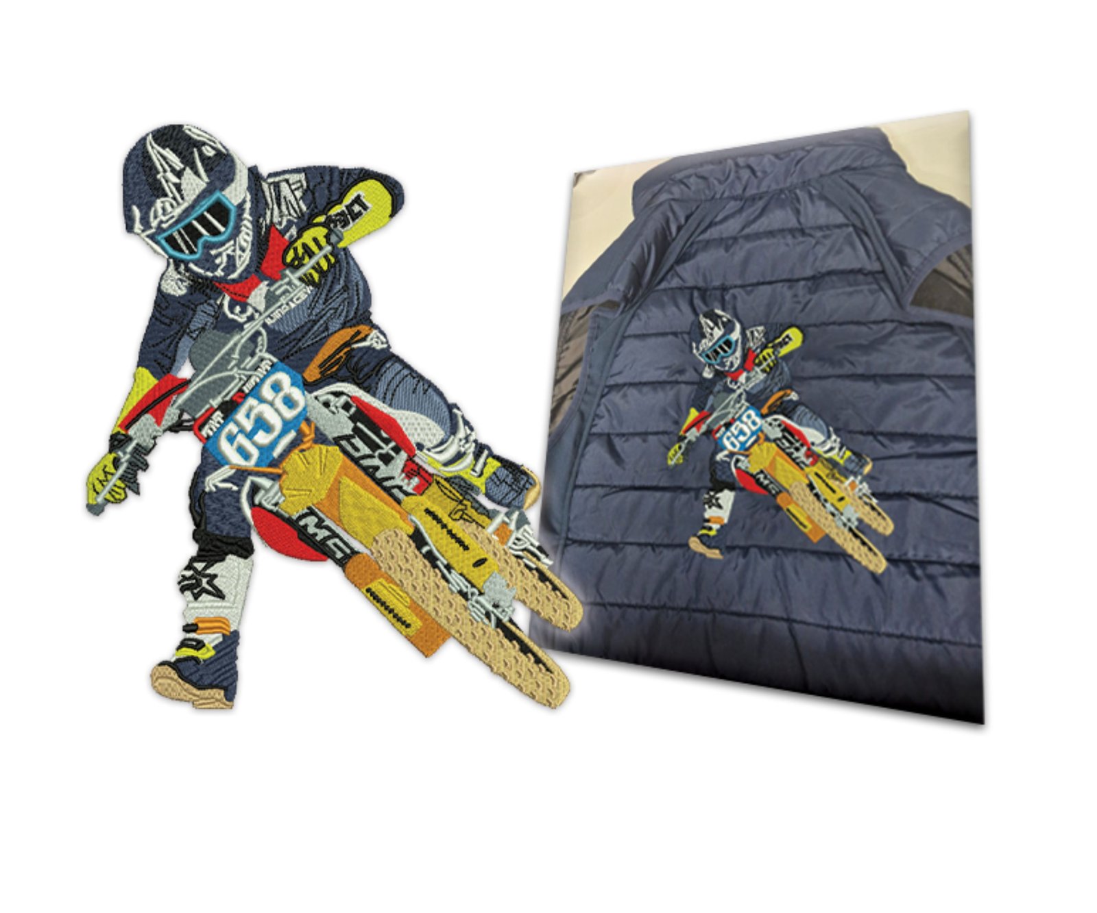 Bike Logo Embroidery Digitizing