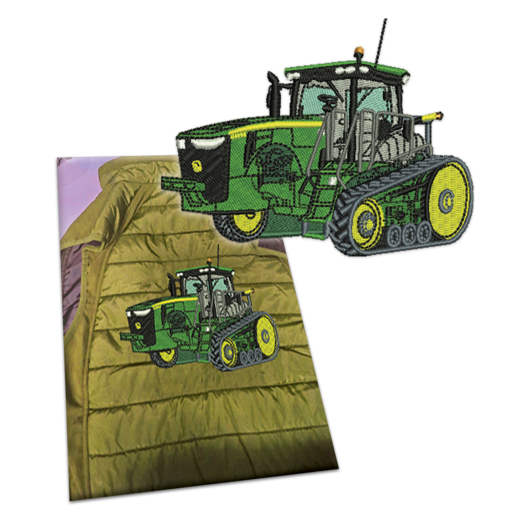 Tractor and Heavy Equipment Embroidery Digitizing