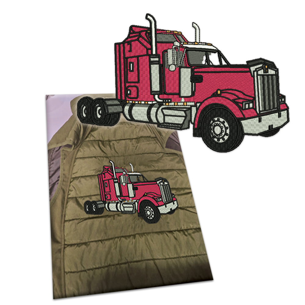 Truck Logo Embroidery Digitizing
