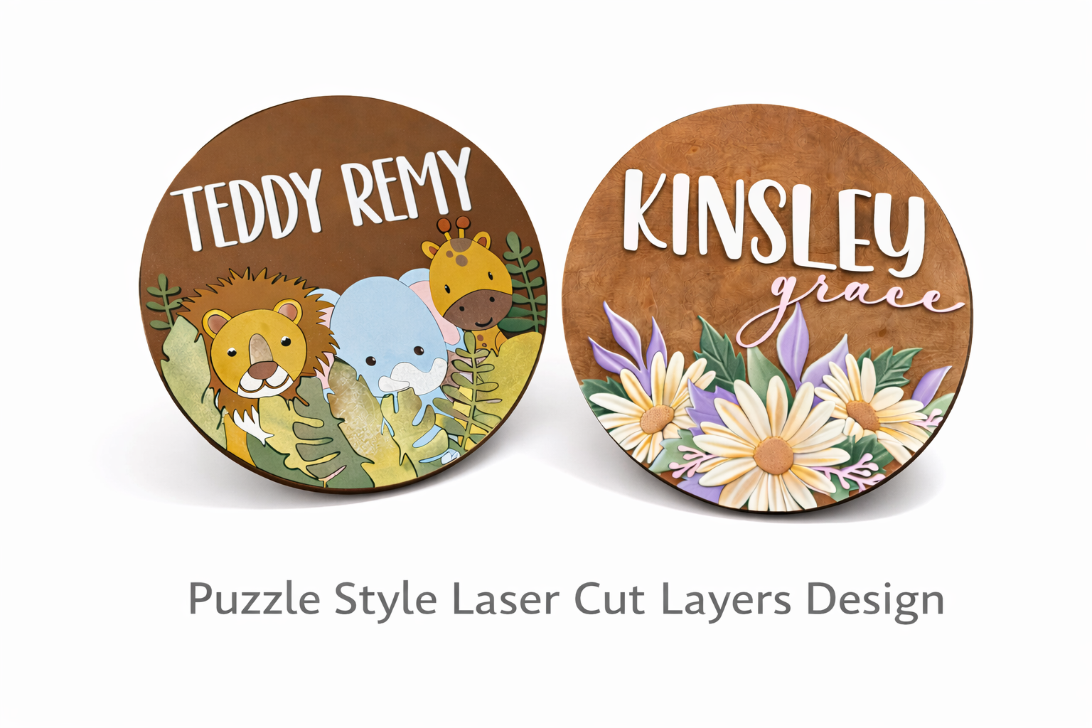 Puzzle-Style Laser Cutting - Layered Interlocking Art