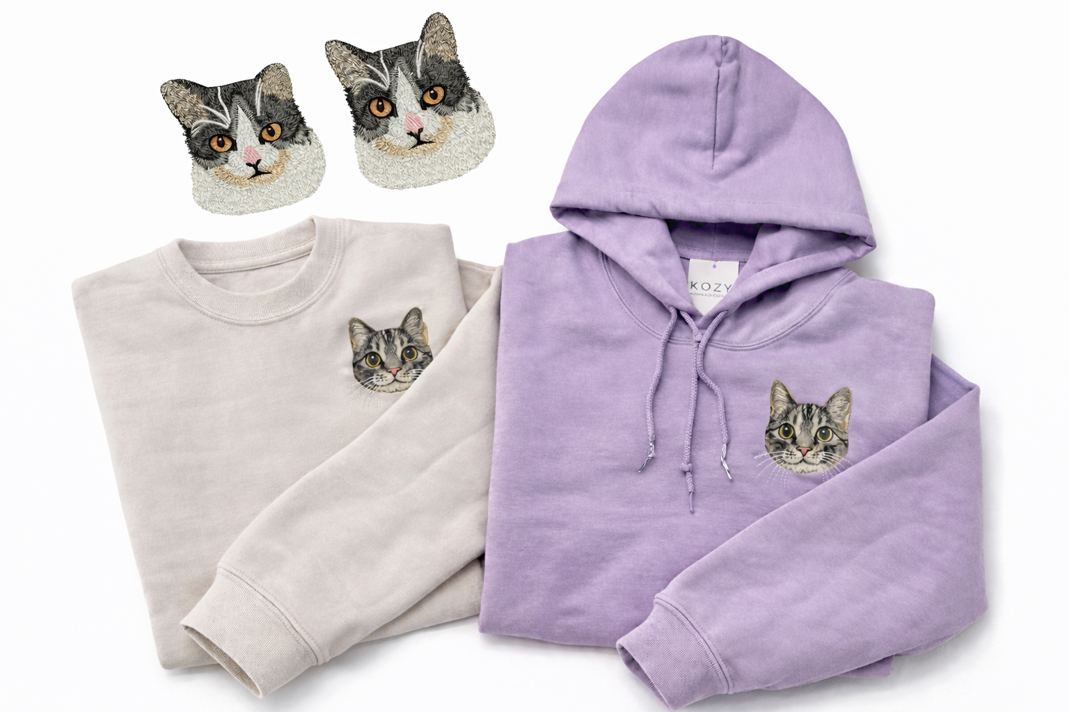 Cat Photo Embroidery Digitizing