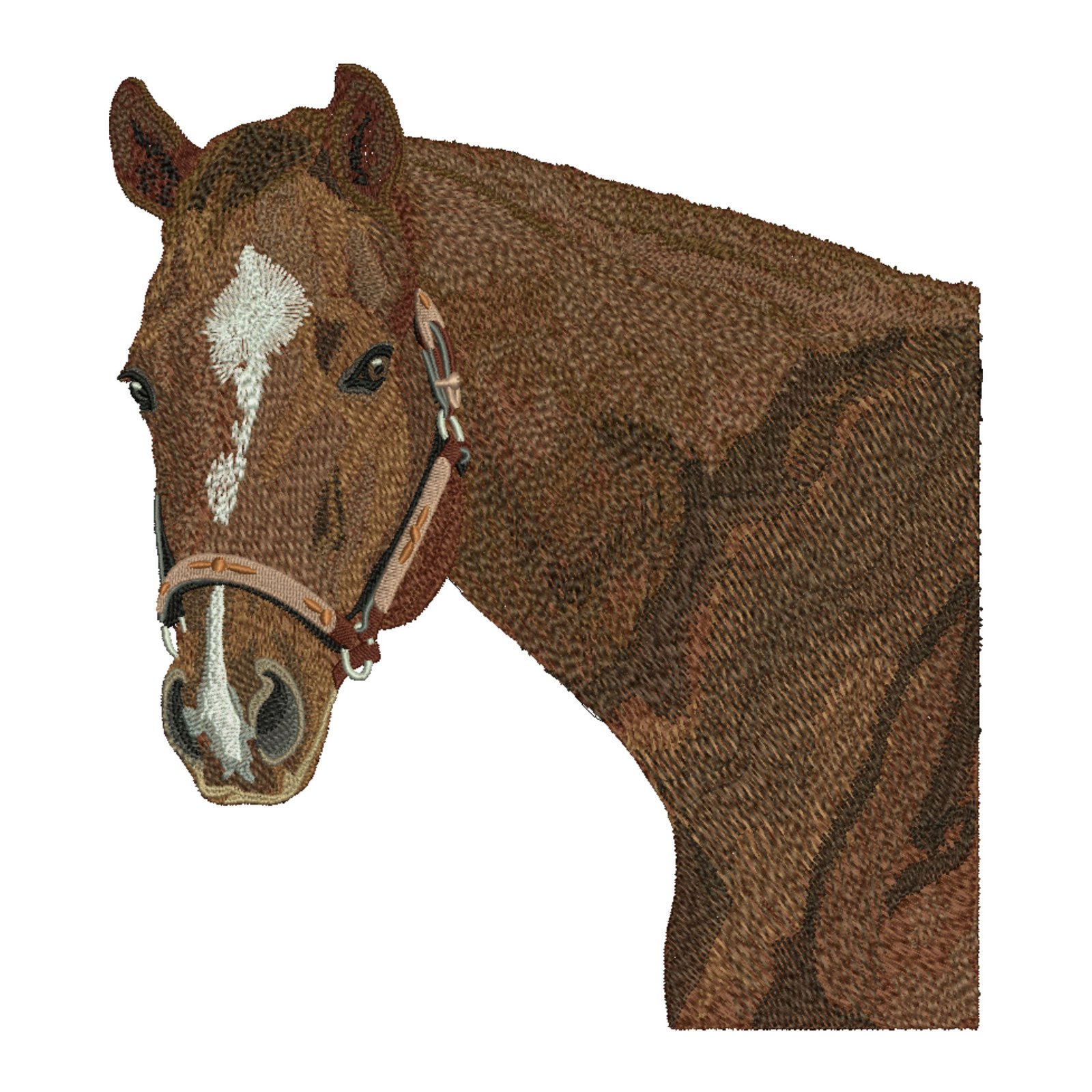 Horse Portrait Embroidery Digitizing