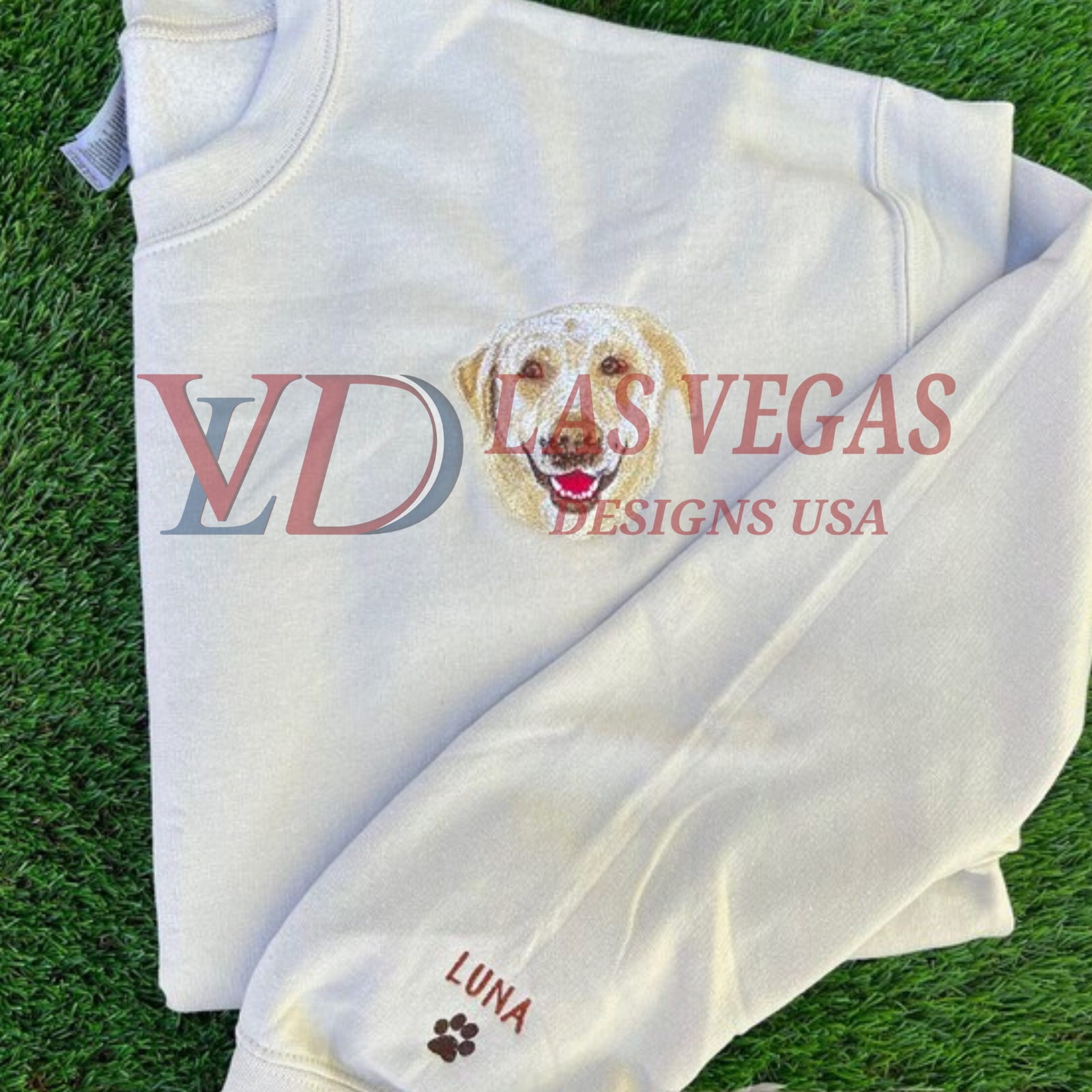 Pet embroidery logo digitizing sewout