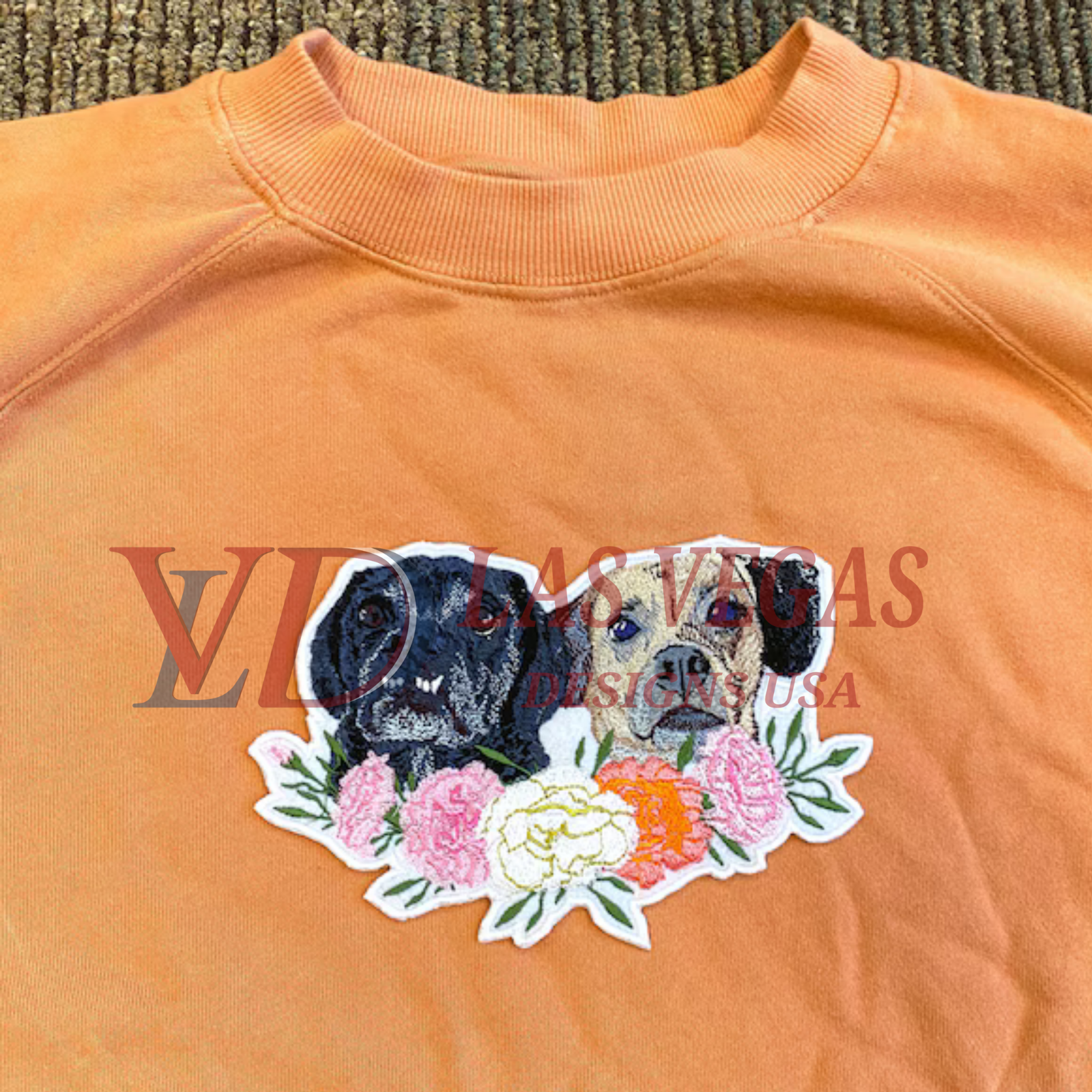 Pet embroidery logo digitizing sewout