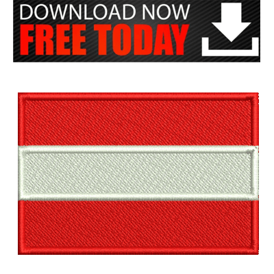 Austria flag free embroidery file design