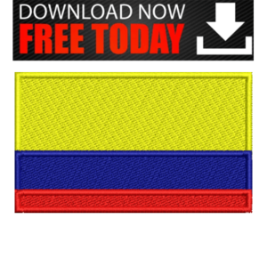 Colombia flag free embroidery design file