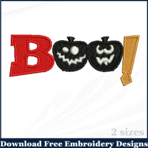 Halloween boo machine embroidery design free download