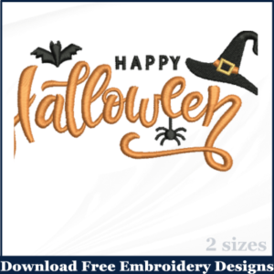 Happy Halloween Embroidery Design Free Download