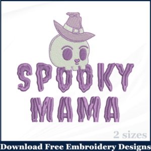 Spooky Mama Halloween Embroidery Designs Free Download