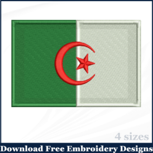 Algeria Flag Embroidery Designs Free Download