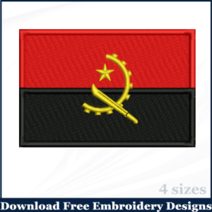 Angola Flag Embroidery Designs Free Download