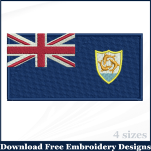 Anguilla Flag Embroidery Designs Free Download