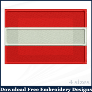 Austria Flag Embroidery Designs Free Download