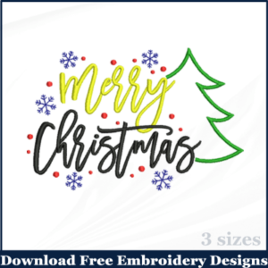 merry christmas embroidery designs free download