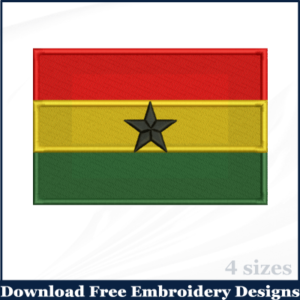 Cameroon Free Embroidery flag