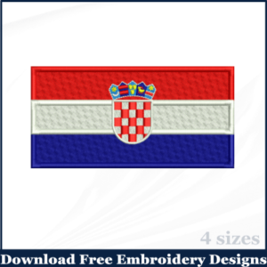 Croatia Flag Embroidery Designs Free Download