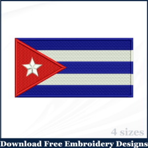 Cuba Flag Embroidery Designs Free Download
