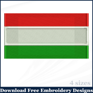 HUNGARY EMROIDERY FLAG