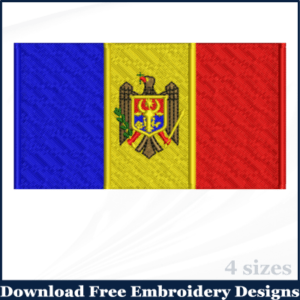 MOLDOVA EMROIDERY FLAG