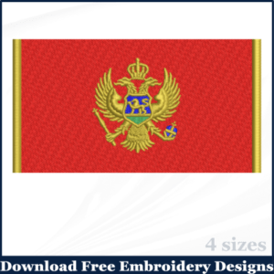 MONTENEGRO EMBROIDERY FLAG