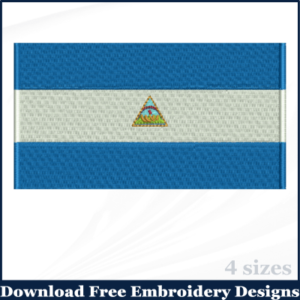 NICARAGUA EMROIDERY FLAG