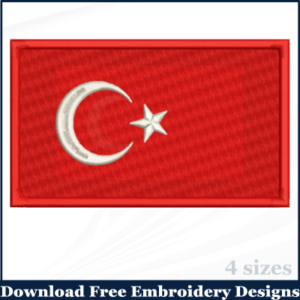 TURKEY EMBROIDERY FLAG