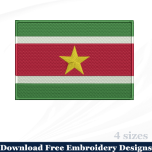 Suriname embroidery flag