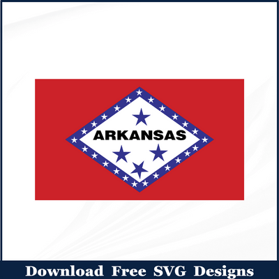 Arkansas Flag Free SVG Download