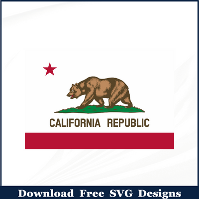 California Flag Free SVG Download