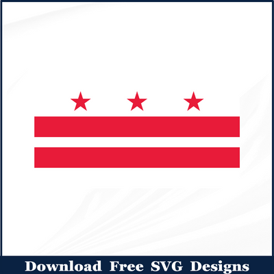 District of Columbia Flag Free SVG Download