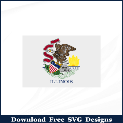 Illinois Flag Free SVG Download