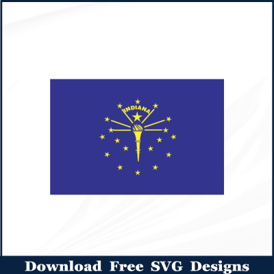 Indiana Flag Free SVG Download