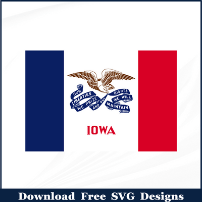 Iowa Flag Free SVG Download