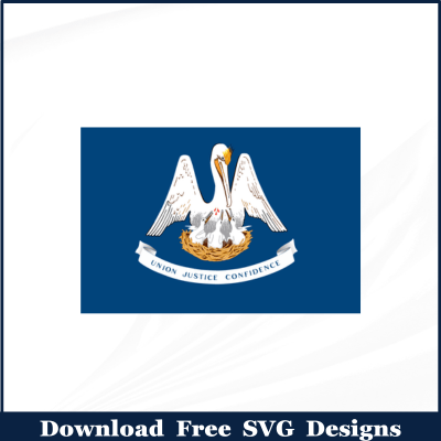 Louisiana Flag Free SVG Download
