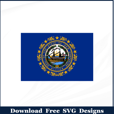 New Hampshire Flag Free SVG Download