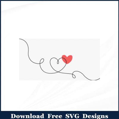Red coloured and colourless Heart Image Free SVG Download