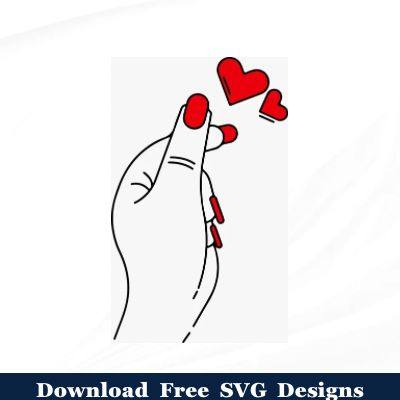 Korean finger heart Image Free SVG Download